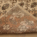 Vintage Isparta Turkish Area Rug 5x9 ft — Beige & Brown Floral (No. 40178)