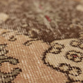 Vintage Isparta Turkish Area Rug 5x9 ft — Beige & Brown Floral (No. 40178)