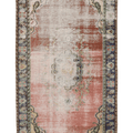 Vintage Manisa Turkish Area Rug 4x8 ft — Pink & Beige Distressed