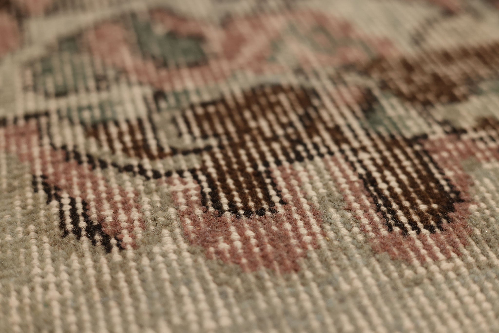 Vintage Isparta Turkish Area Rug 5x9 ft — Beige & Brown Floral (No. 40183)
