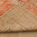 Vintage Manisa Turkish Area Rug 5x8 ft — Orange & Blue Distressed