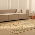 Vintage Manisa Turkish Area Rug 5x9 ft — Orange & Brown Floral