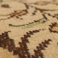 Vintage Manisa Turkish Area Rug 5x9 ft — Orange & Brown Floral