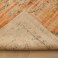 Vintage Manisa Turkish Area Rug 5x8 ft — Orange & Blue Distressed (No. 40192)