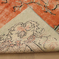 Vintage Manisa Turkish Area Rug 5x8 ft — Orange & Blue Floral