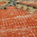Vintage Manisa Turkish Area Rug 5x8 ft — Orange & Blue Floral