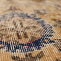 Vintage Isparta Turkish Area Rug 5x8 ft — Beige & Blue Floral (No. 40195)