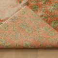 Vintage Isparta Turkish Area Rug 5x9 ft — Orange & Pink Distressed