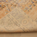 Vintage Manisa Turkish Area Rug 6x7 ft — Orange & Blue Floral