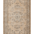 Vintage Manisa Turkish Area Rug 5x9 ft — Beige & Brown Floral (No. 40204)