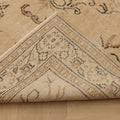 Vintage Manisa Turkish Area Rug 5x9 ft — Beige & Brown Floral (No. 40204)