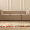 Vintage Isparta Turkish Area Rug 5x8 ft — Beige & Red Distressed