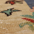 Vintage Isparta Turkish Area Rug 5x8 ft — Beige & Red Distressed