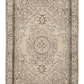 Vintage Isparta Turkish Area Rug 5x8 ft — Beige & Brown Floral (No. 40208)