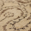 Vintage Isparta Turkish Area Rug 5x8 ft — Beige & Brown Floral (No. 40208)