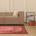 Vintage Isparta Turkish Area Rug 5x9 ft — Pink Overdyed (No. 40209)