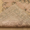 Vintage Manisa Turkish Area Rug 6x9 ft — Beige & Pink Floral