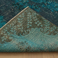 Vintage Isparta Turkish Area Rug 6x9 ft — Blue Overdyed