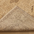 Vintage Isparta Turkish Area Rug 6x10 ft — Beige & Brown Floral (No. 40256)