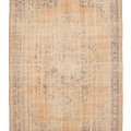 Vintage Manisa Turkish Area Rug 5x9 ft — Orange Floral (No. 40260)