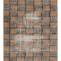 Vintage Isparta Turkish Area Rug 6x9 ft — Gray & Green Geometric