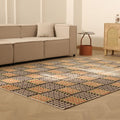Vintage Isparta Turkish Area Rug 6x9 ft — Gray & Green Geometric