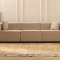 Vintage Isparta Turkish Area Rug 6x9 ft — Beige & Blue Floral