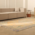 Vintage Manisa Turkish Area Rug 6x9 ft — Orange & Blue Floral (No. 40267)