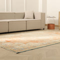 Vintage Manisa Turkish Area Rug 6x9 ft — Orange Floral