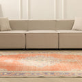 Vintage Manisa Turkish Area Rug 5x9 ft — Red Floral