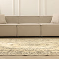 Vintage Isparta Turkish Area Rug 5x9 ft — Beige Floral (No. 40287)