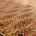Vintage Isparta Turkish Area Rug 6x9 ft — Beige & Red Geometric