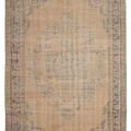 Vintage Isparta Turkish Area Rug 6x9 ft — Red & Brown Floral