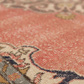 Vintage Isparta Turkish Area Rug 6x11 ft — Beige & Brown Floral