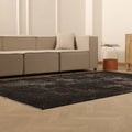 Vintage Isparta Turkish Area Rug 6x9 ft — Gray & White Overdyed