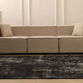 Vintage Isparta Turkish Area Rug 6x9 ft — Gray & White Overdyed