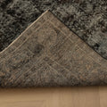 Vintage Isparta Turkish Area Rug 6x9 ft — Gray & White Overdyed