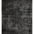 Vintage Isparta Turkish Area Rug 6x9 ft — Gray & White Overdyed