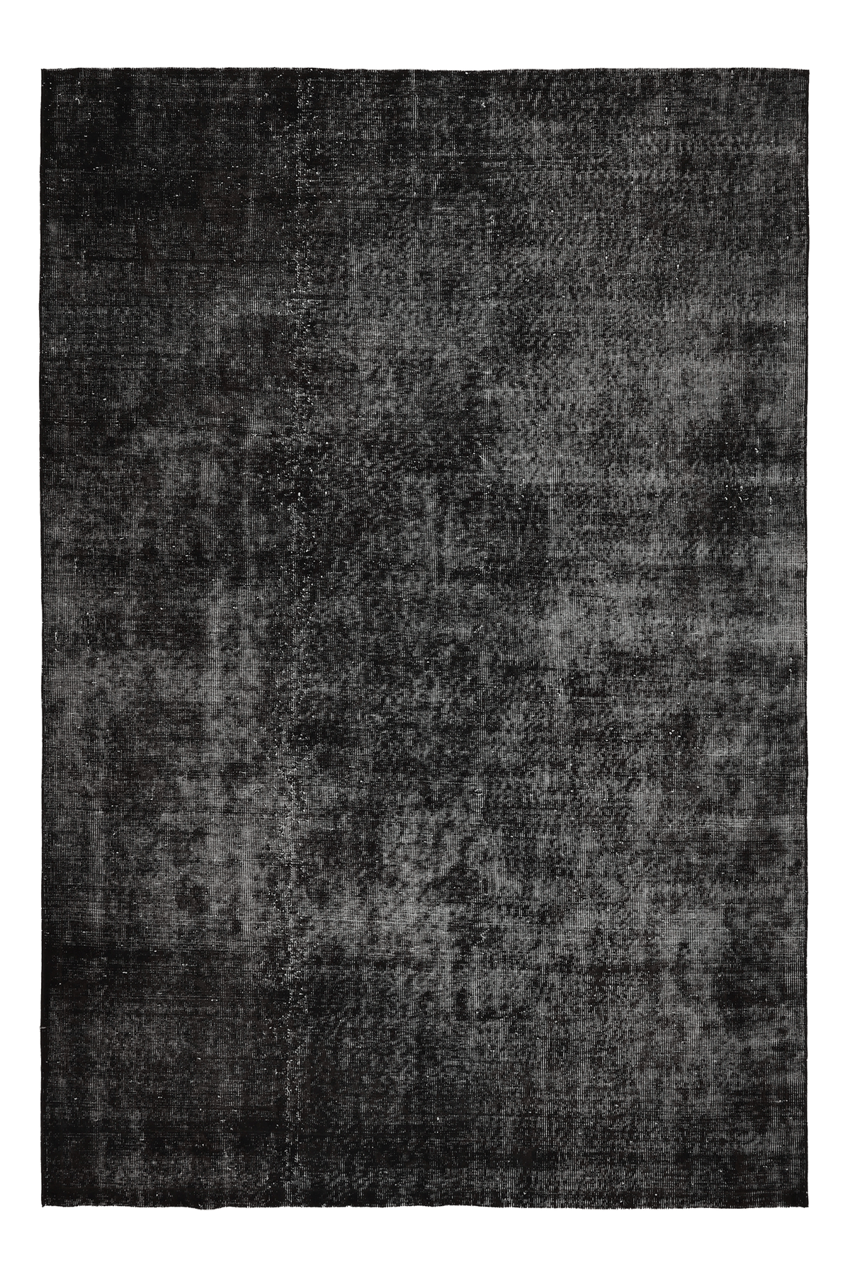 Vintage Isparta Turkish Area Rug 6x9 ft — Gray & White Overdyed