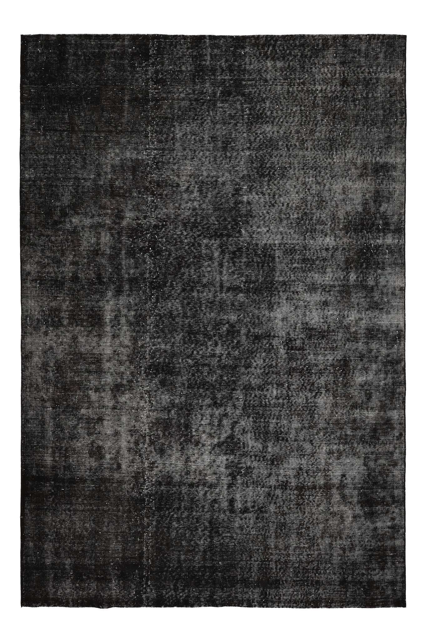 Vintage Isparta Turkish Area Rug 6x9 ft — Gray & White Overdyed