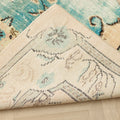 Vintage Manisa Turkish Area Rug 6x9 ft — Blue & Green Floral (No. 40311)