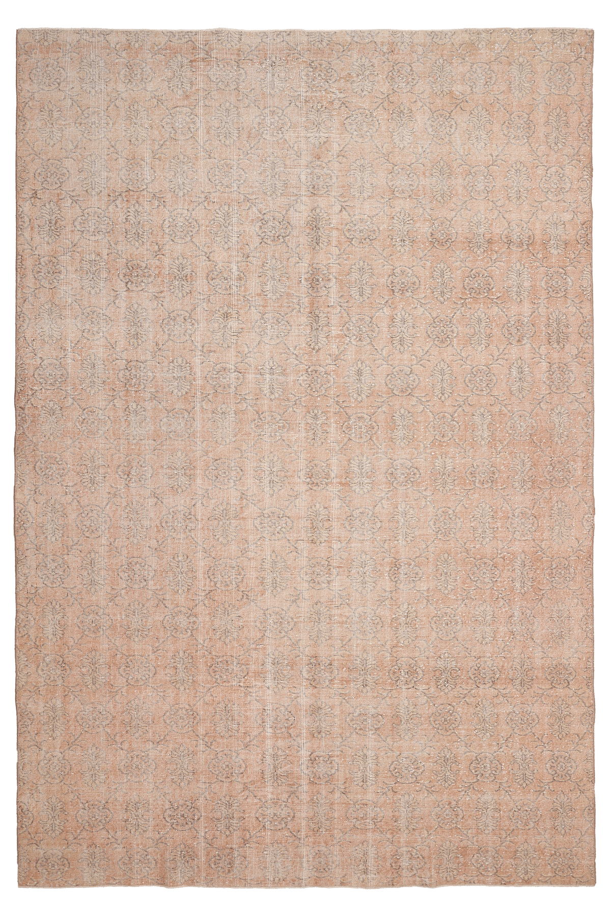 Vintage Isparta Turkish Area Rug 7x10 ft — Green Floral