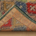 Vintage Isparta Turkish Area Rug 6x9 ft — Red & Orange Geometric