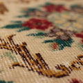 Vintage Isparta Turkish Area Rug 6x9 ft — Beige & Red Floral