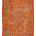 Vintage Isparta Turkish Area Rug 6x9 ft — Orange Overdyed
