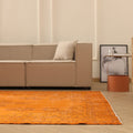 Vintage Isparta Turkish Area Rug 6x9 ft — Orange Overdyed