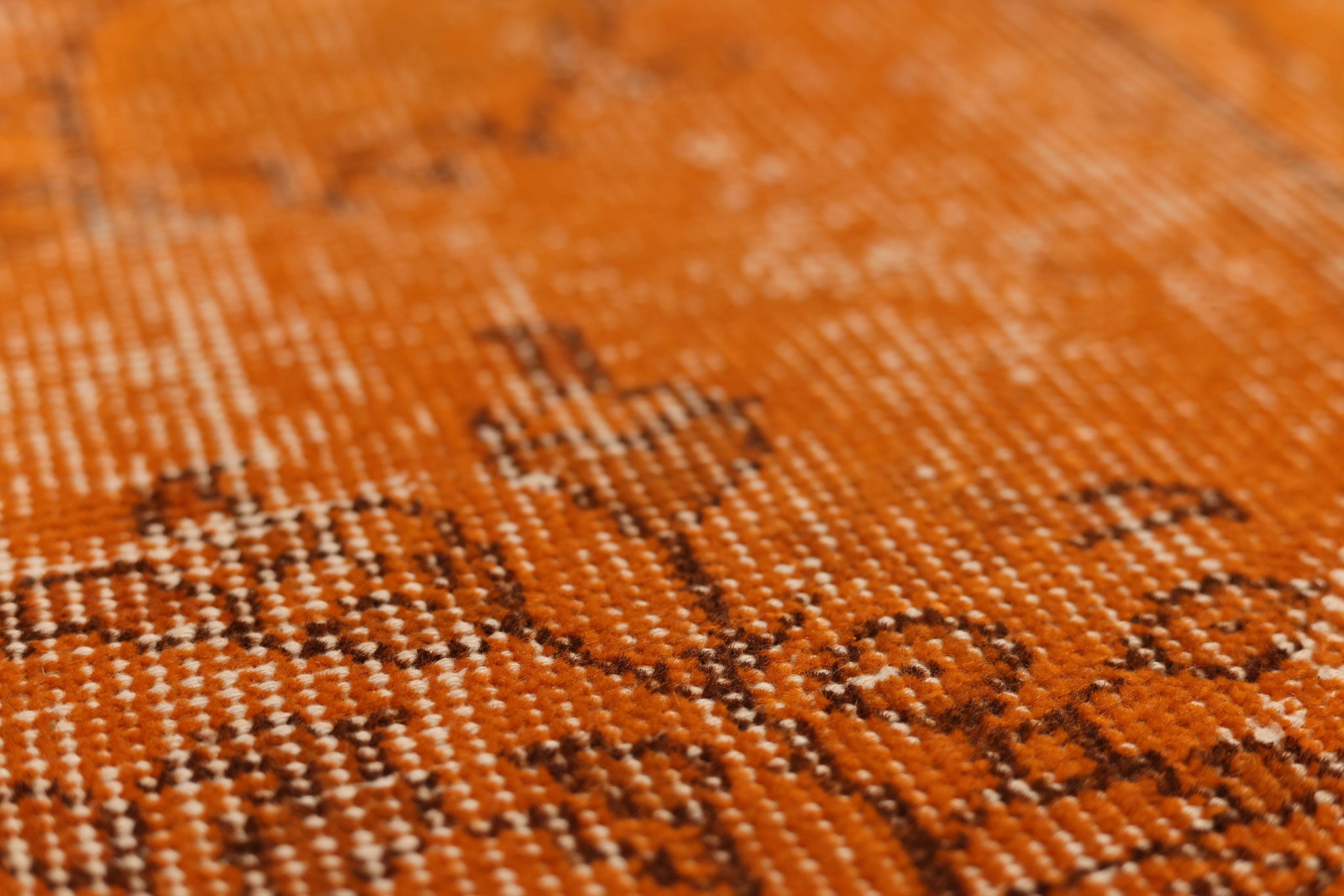 Vintage Isparta Turkish Area Rug 6x9 ft — Orange Overdyed