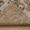 Vintage Isparta Turkish Area Rug 6x9 ft — Beige & Brown Floral (No. 40337)
