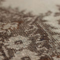Vintage Isparta Turkish Area Rug 6x9 ft — Beige & Brown Floral (No. 40337)