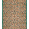 Vintage Isparta Turkish Area Rug 6x10 ft — Green & Brown Floral